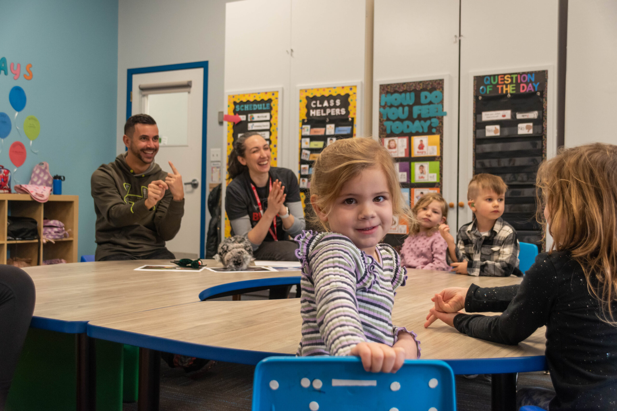 Preschoolers in classroom